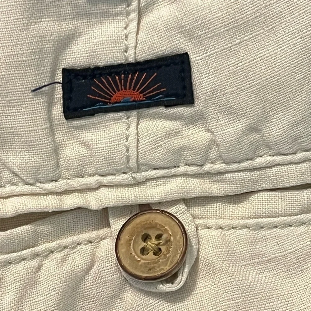 Faherty Malibu Shorts Linen Cotton Chinos Stone Lightweight Golf Pockets Mens 40